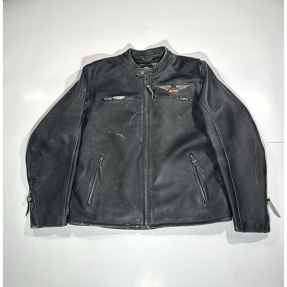 Harley Davidson Mens Top Wing Weathered Vintage Style Jacket 98058-13VM Size XL